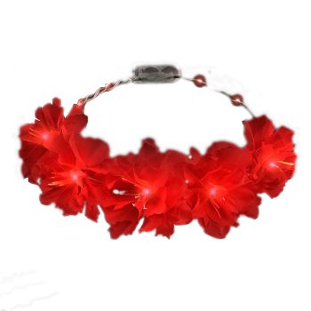 Red Kiss Fairy Flower LED Headband 4th of July