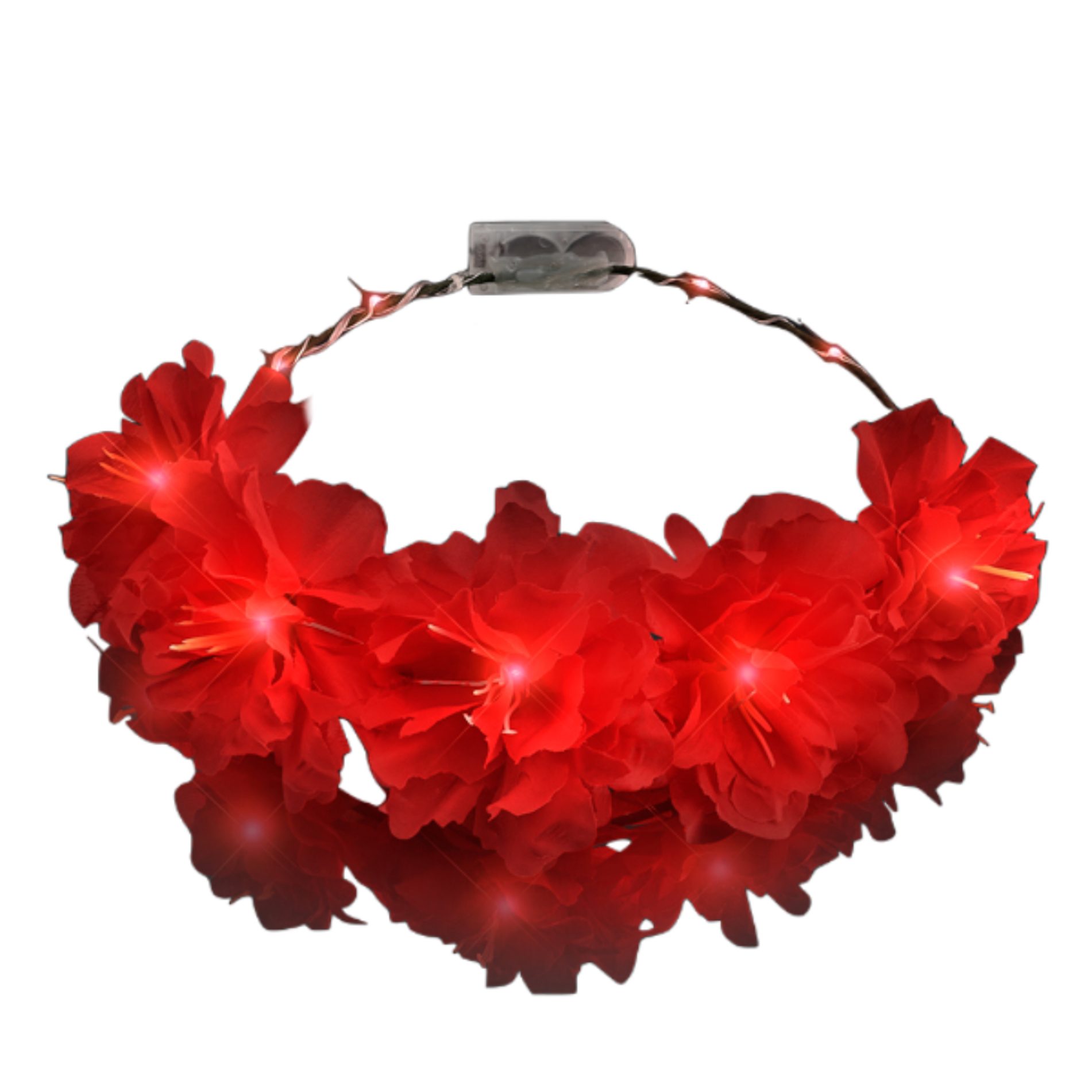 Red Kiss Fairy Flower LED Headband 4th of July 3