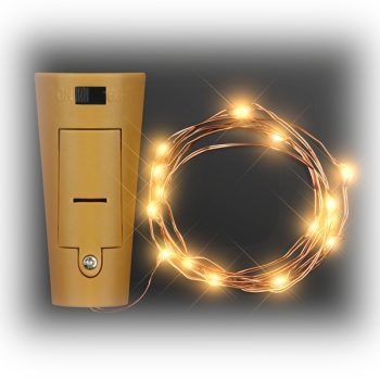 LED Wire Battery Powered Bottle Cork Amber Lights Amber