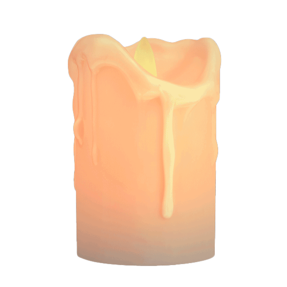 LED Dripping Wax Moving Flame Flickering Pillar Candle 4 Inch All Products 4