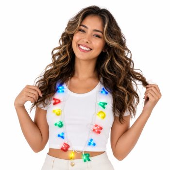 Multicolor LED Happy Birthday Lights Necklace Multicolor LED Happy Birthday Lights Necklace