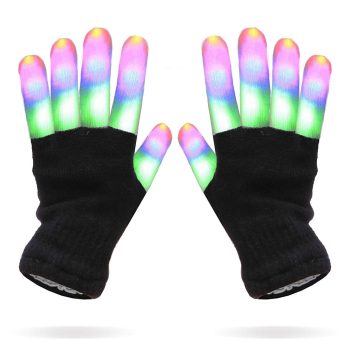 Multicolor Stripes LEDs Black Gloves All Products