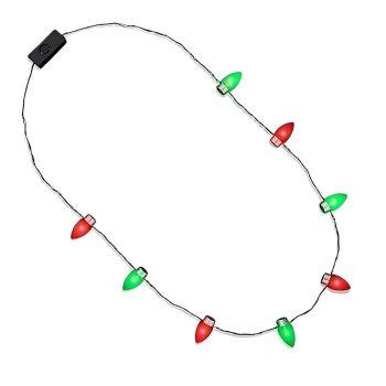 Red and Green Flashing Wearable Christmas Lights Necklace All Products