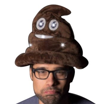 LED Poop Head Swirl Hat Brown All Products
