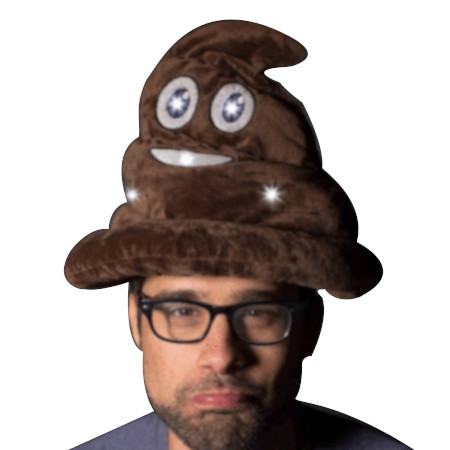 LED Poop Head Swirl Hat Brown All Products 3