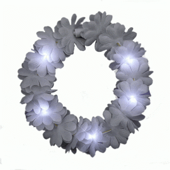 Light Up Flashing Wedding White Flower Princess Angel Halo Crown Headband All Products