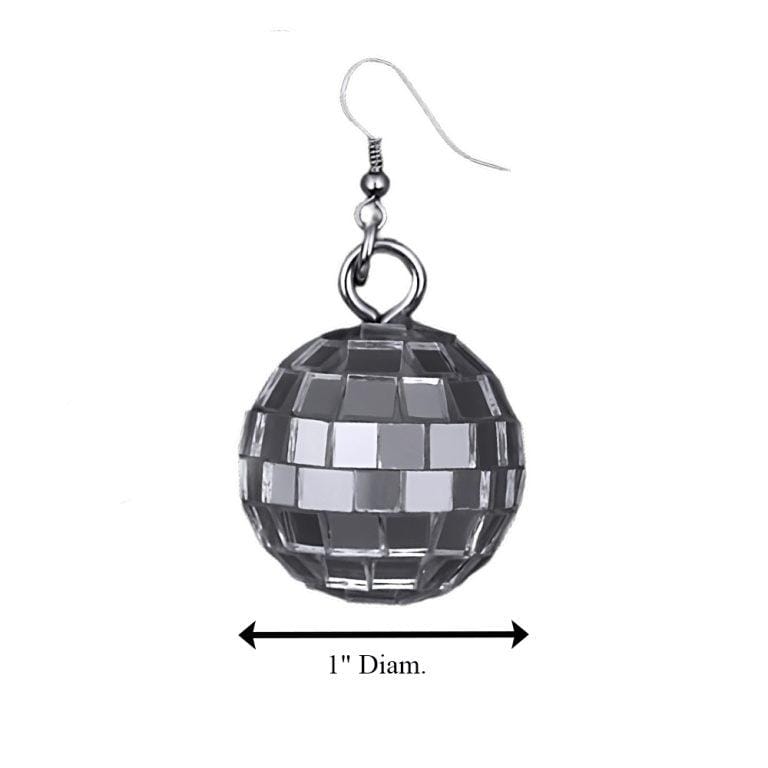 Groovy Disco Mirror Ball Earrings Best Glowing Party Supplies