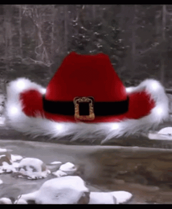 LED Flashing Christmas Cowboy Red Santa Clause Western Holiday Hat All Products
