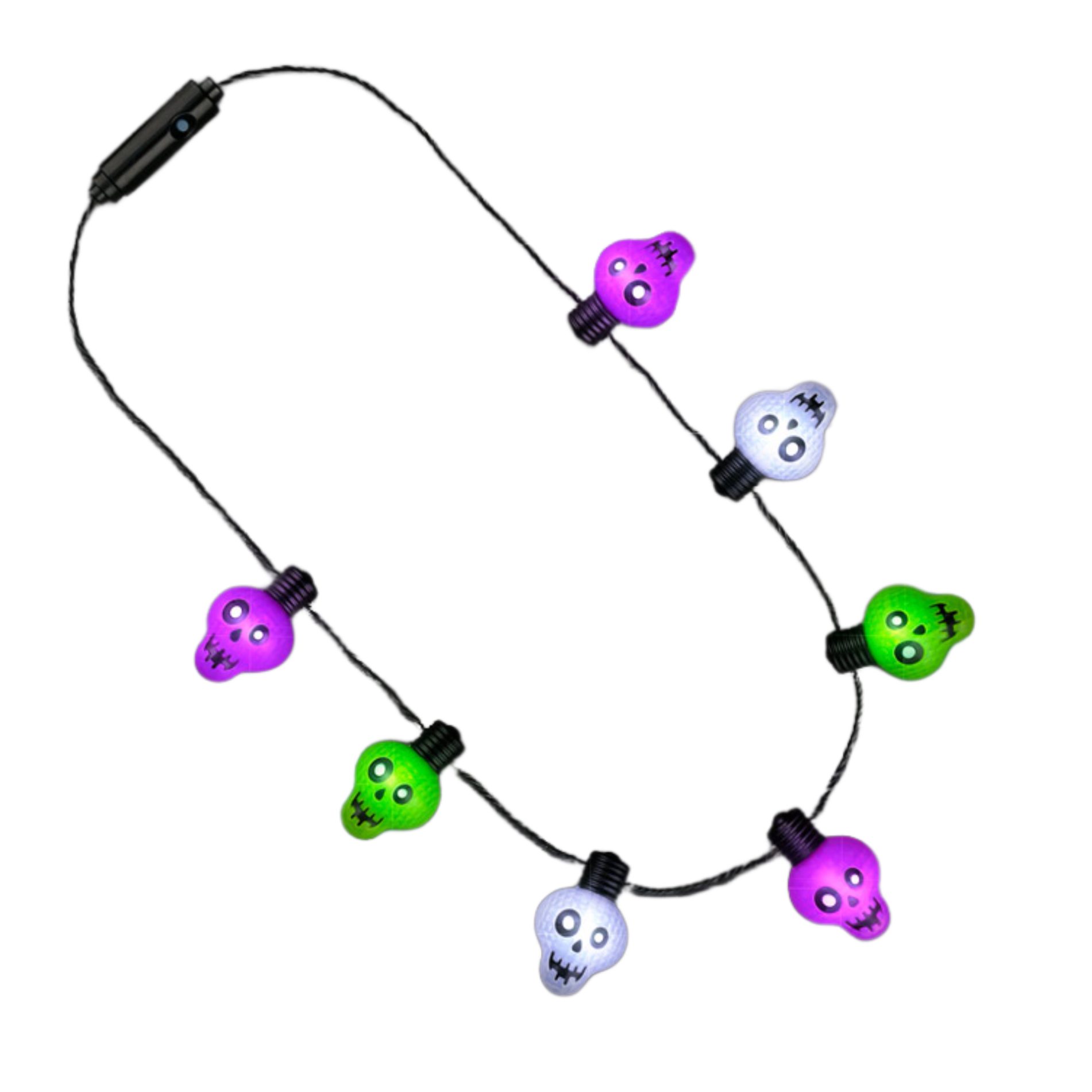Halloween Zombie Skulls String Lights Necklace All Products