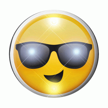 Smiling Cool Dude Sunny Days Sunglasses Emoji Flashing Body Light Lapel Pins All Body Lights and Blinkees