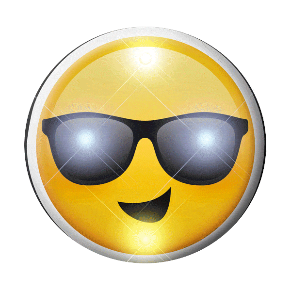 Smiling Cool Dude Sunny Days Sunglasses Emoji Flashing Body Light Lapel Pins All Body Lights and Blinkees 3