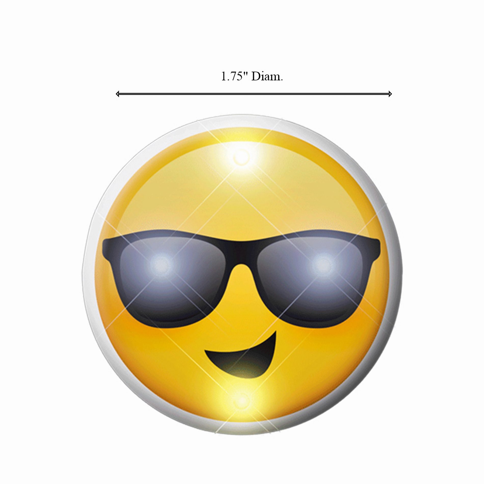 Smiling Cool Dude Sunny Days Sunglasses Emoji Flashing Body Light Lapel Pins All Body Lights and Blinkees 6