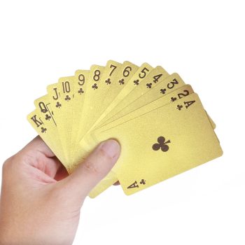 24 Karat Gold Foil Playing Cards 24K Gold and Silver Plated Replica Bills