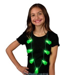 7 Charms Little Christmas Trees Flashing Holiday Lights Necklace All Products