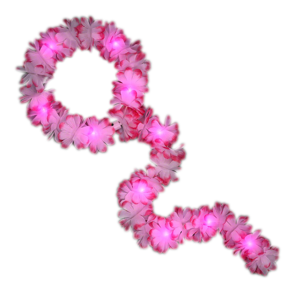 Light Up Hawaiian Lei Floral Crown Princess Headband with Flowing Tail All Products 3