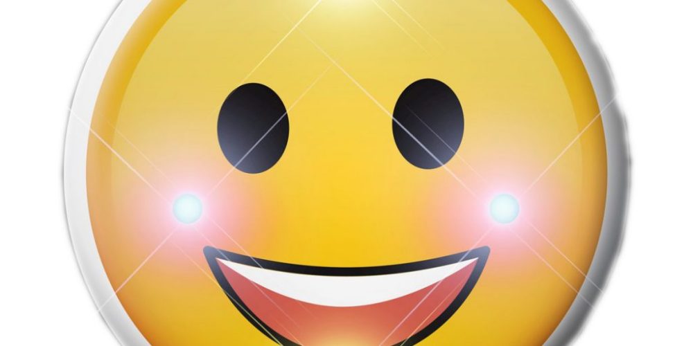 Classic Face Emoji Light Up LED Party Pin All Body Lights and Blinkees