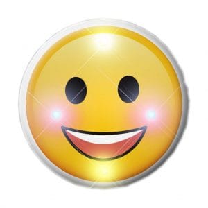 Classic Face Emoji Light Up LED Party Pin All Body Lights and Blinkees