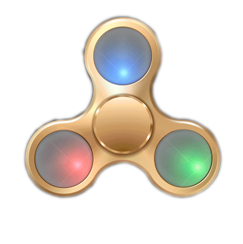 Gold Metallic LED EDC Fidget Spinner All Products 3