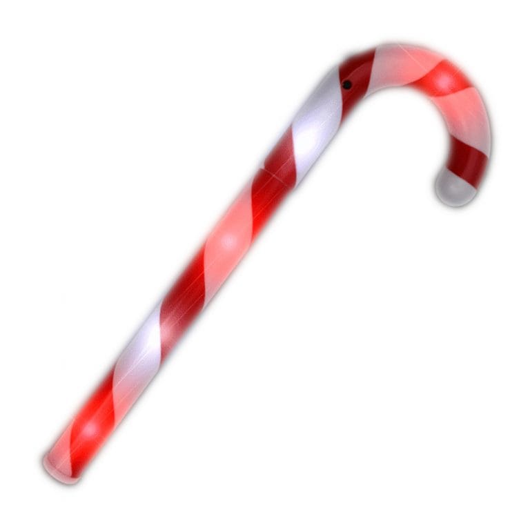 Flashing Peppermint Candy Cane Holiday Light Up Wand