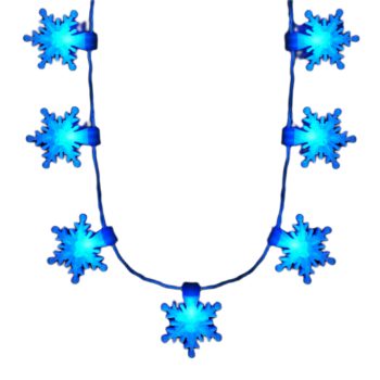 LED Big Blue Snowflakes String Lights Necklace All Products