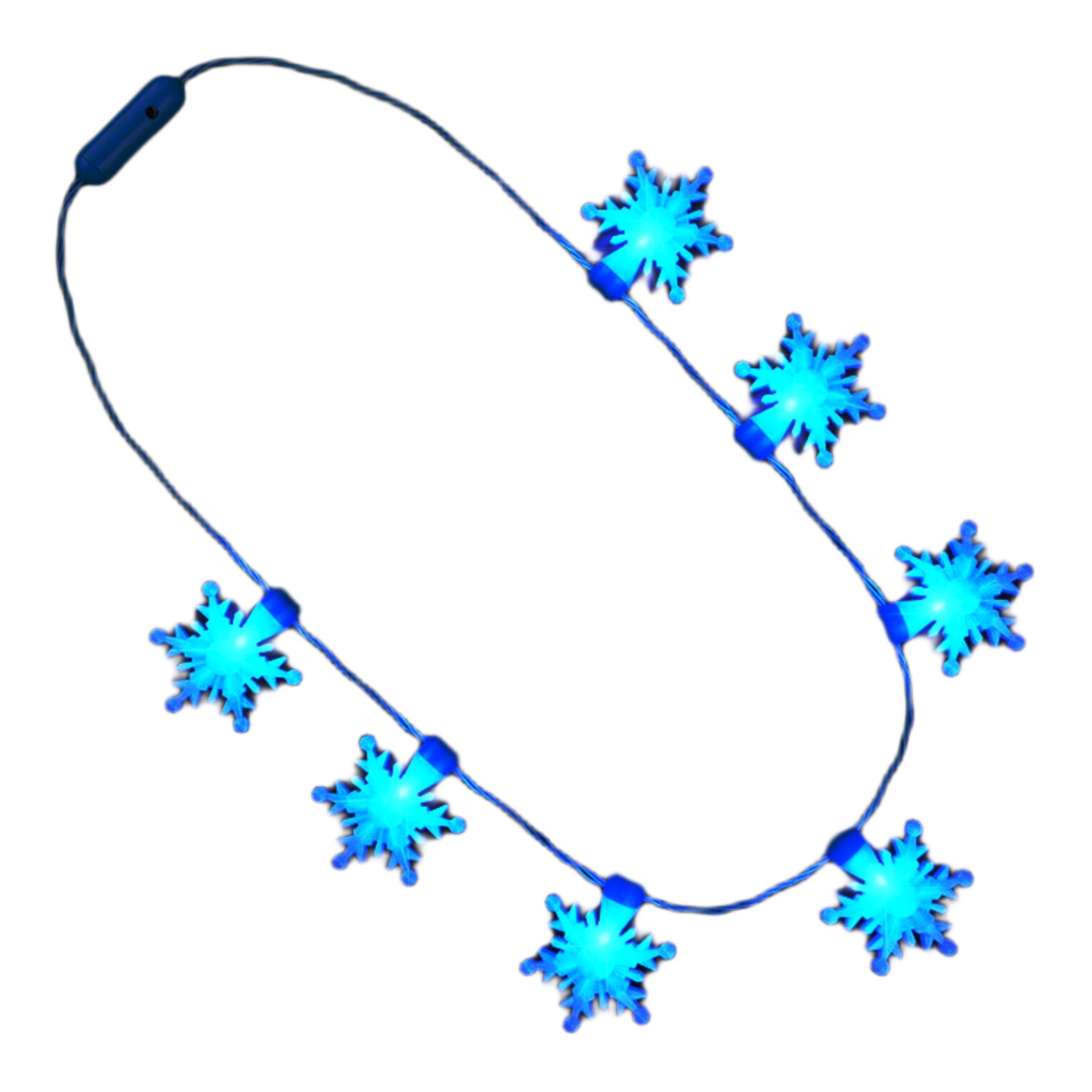 LED Big Blue Snowflakes String Lights Necklace All Products 4