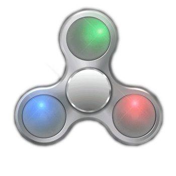 Silver Metallic LED EDC Fidget Spinner All Products