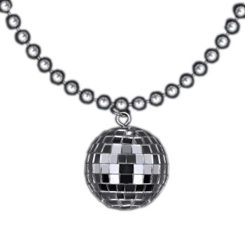 Disco Ball Charm Necklace On Silver Beads All Products