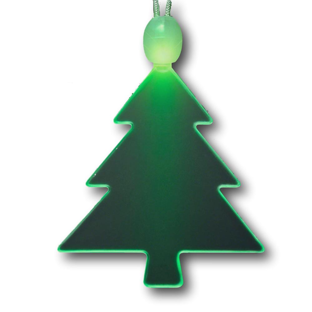 Green Light Up Christmas Tree Charm Pendant LED Necklace All Products 4