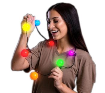 Multicolored Light up Big Ball Bulb Necklace All Products
