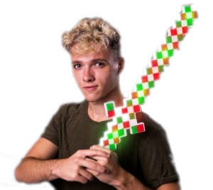 LED Red Green Pixel Light Up Warrior Sword All Products