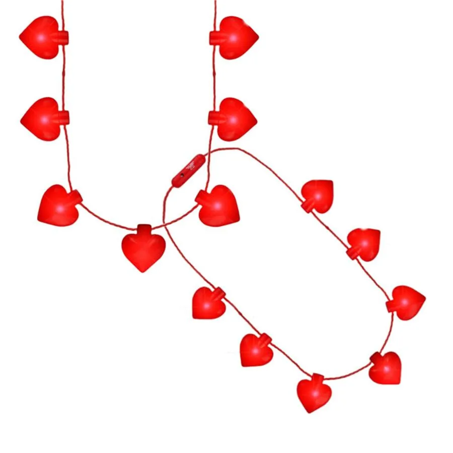 Jumbo Red Heart Shaped Light Up Jewelry Necklace for Valentines All Products 6