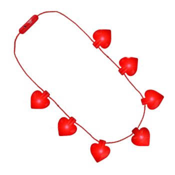 Jumbo Red Heart Shaped Light Up Jewelry Necklace for Valentines All Products