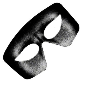 Masquerade Black Unlit Metallic Mask Mardi Gras
