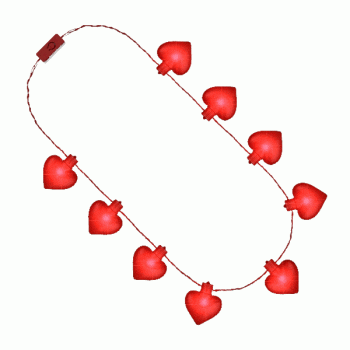 Jumbo Red Heart Shaped Light Up Jewelry Necklace for Valentines All Products