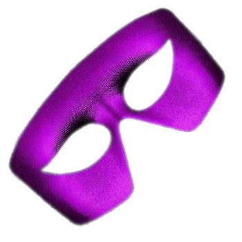 Mardi Gras Masquerade Purple Unlit Metallic Mask for Men and Women All Products