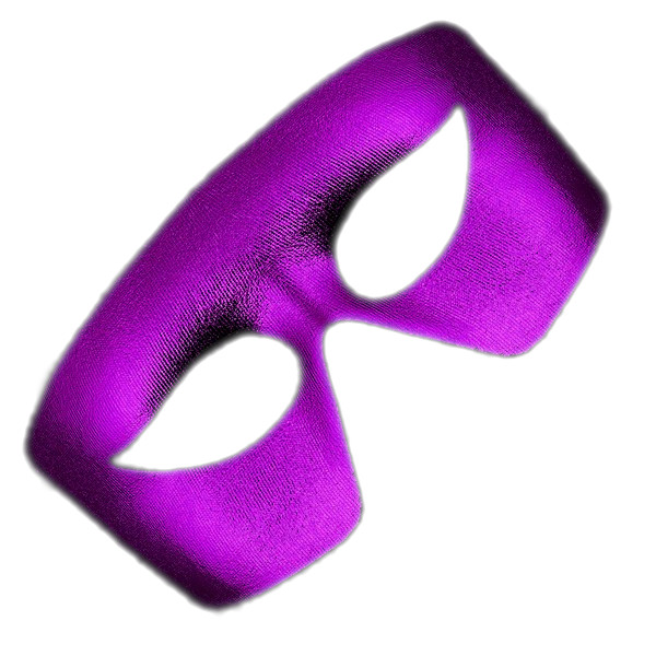 Mardi Gras Masquerade Purple Unlit Metallic Mask for Men and Women All Products 3