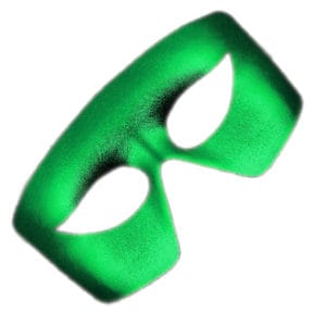 Masquerade Green Unlit Metallic Mask Mardi Gras All Products