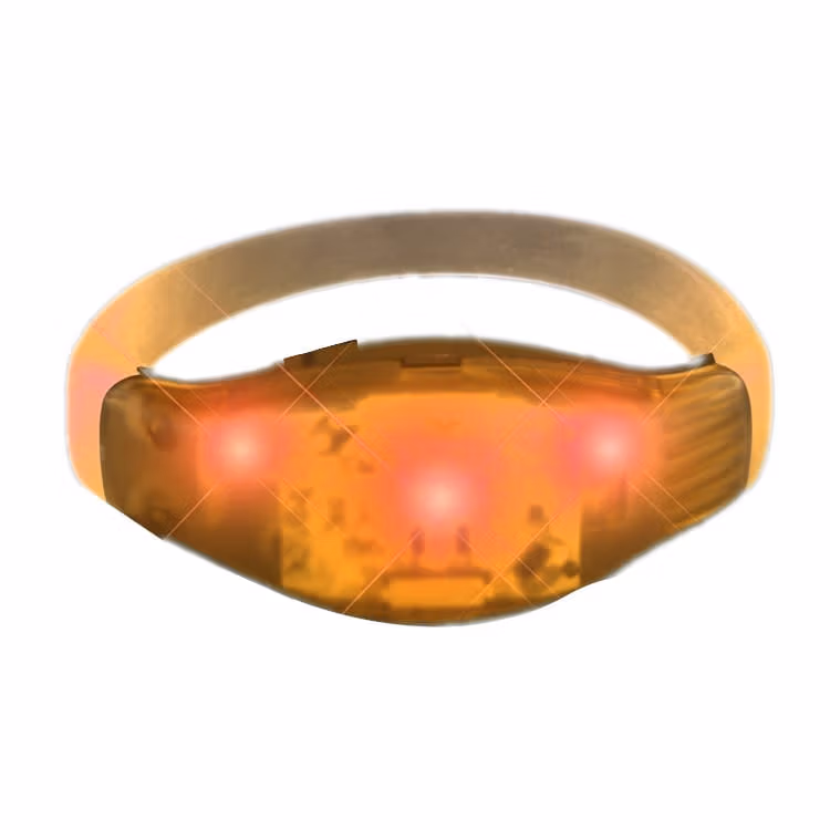 Sound Activated Orange LED Bracelet Wristbands for Concerts All Products 3