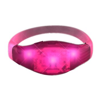 Sound Activated Pink LED Bracelet  Wristband for Concerts All Products