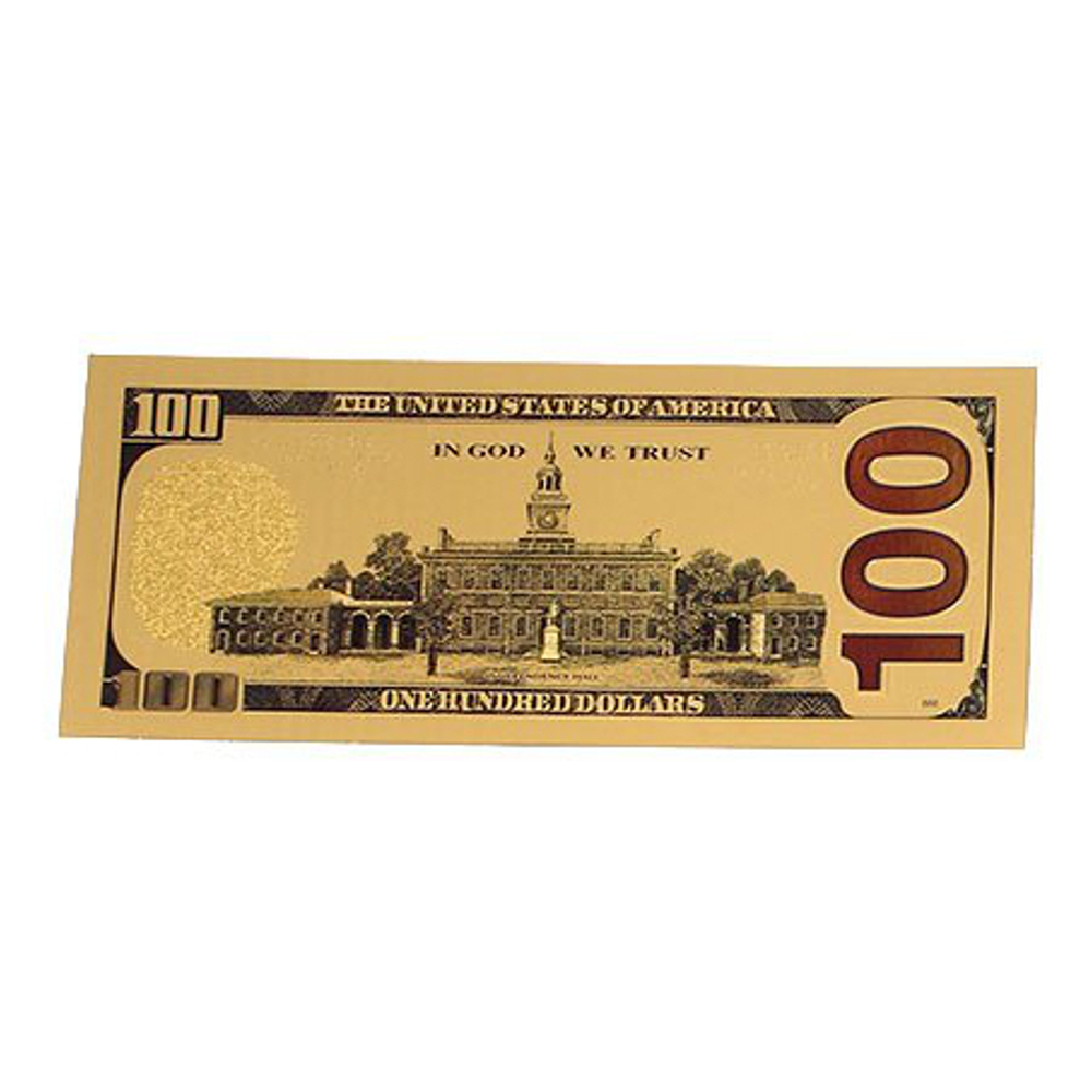 24K Gold plated 100 Dollar Bill Replica Paper Money Currency Banknote Art Commemorative Collectible Holiday Decoration 24K Gold and Silver Plated Replica Bills 5