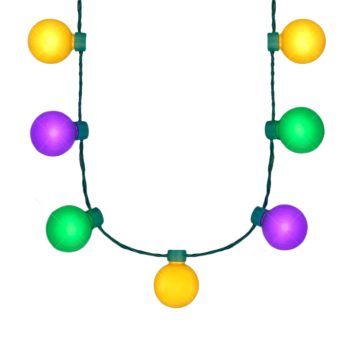 Large Light Party Globes Mardi Gras Parade Light Up Crewe Necklace for Fat Tuesday All Products 3