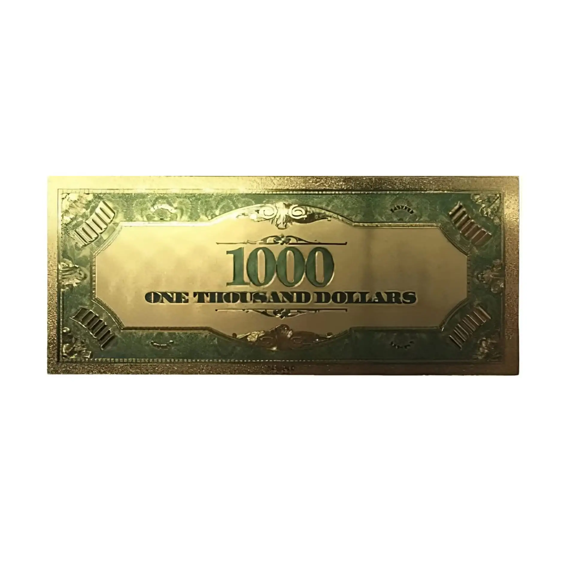 1000 Dollar American Bill 24k Gold Plated Fake Banknote Currency for Decoration 24K Gold and Silver Plated Replica Bills 5