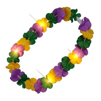 Light Up Hawaiian Flower Lei Necklace Mardi Gras All Products