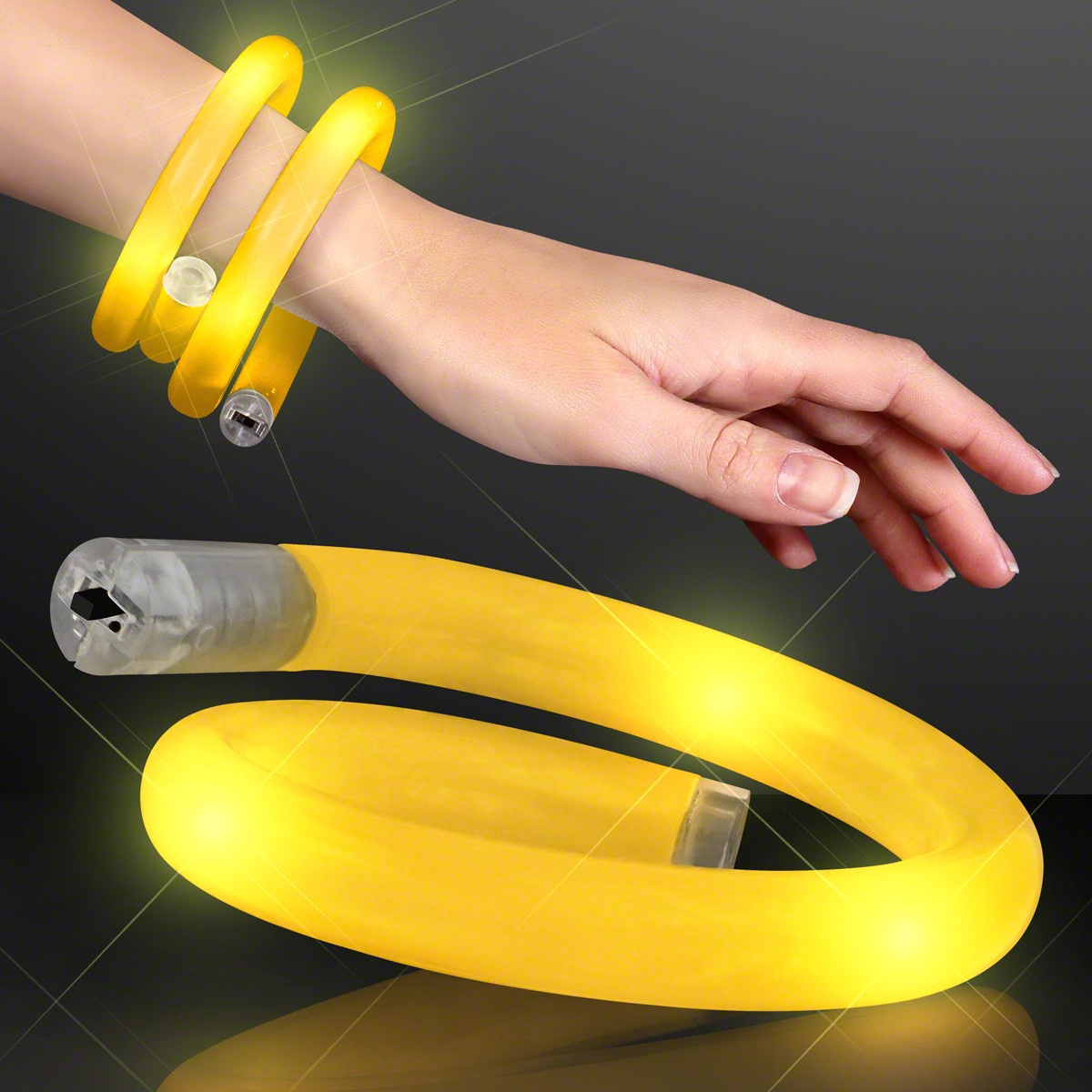 Light Up Tube Bracelet Yellow All Products 4