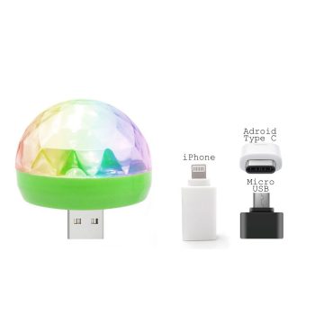 Sound Activated Mobile Disco Ball Portable Party DJ USB and Iphone Decoration for Parties All Products
