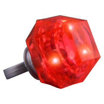 Large Ruby Red Fashionable LED Gem Ring for Parties 4th of July