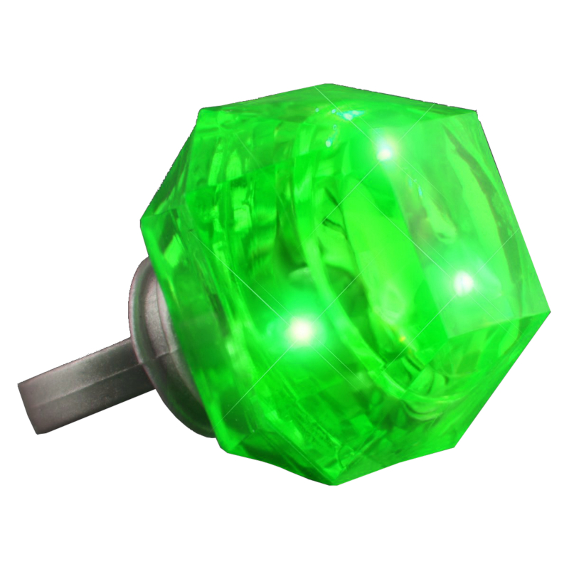 Large Emerald Green Fashionable LED Gem for Parties • Magic Matt's Brilliant Blinkys