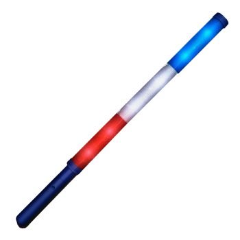 USA Independence Day Red White and Blue Flashing Stick Baton Colors