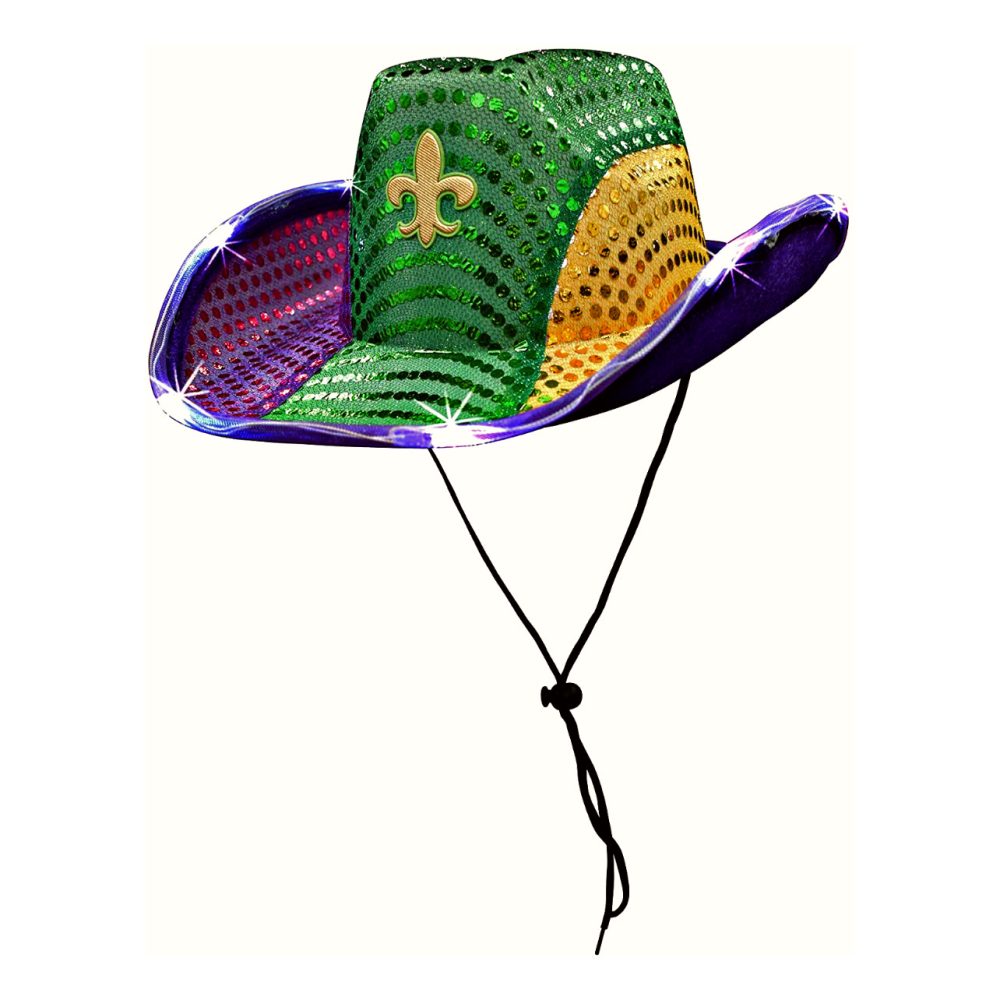 Light Up Flashing Fleur De Lis Cowboy Hat All Products 6