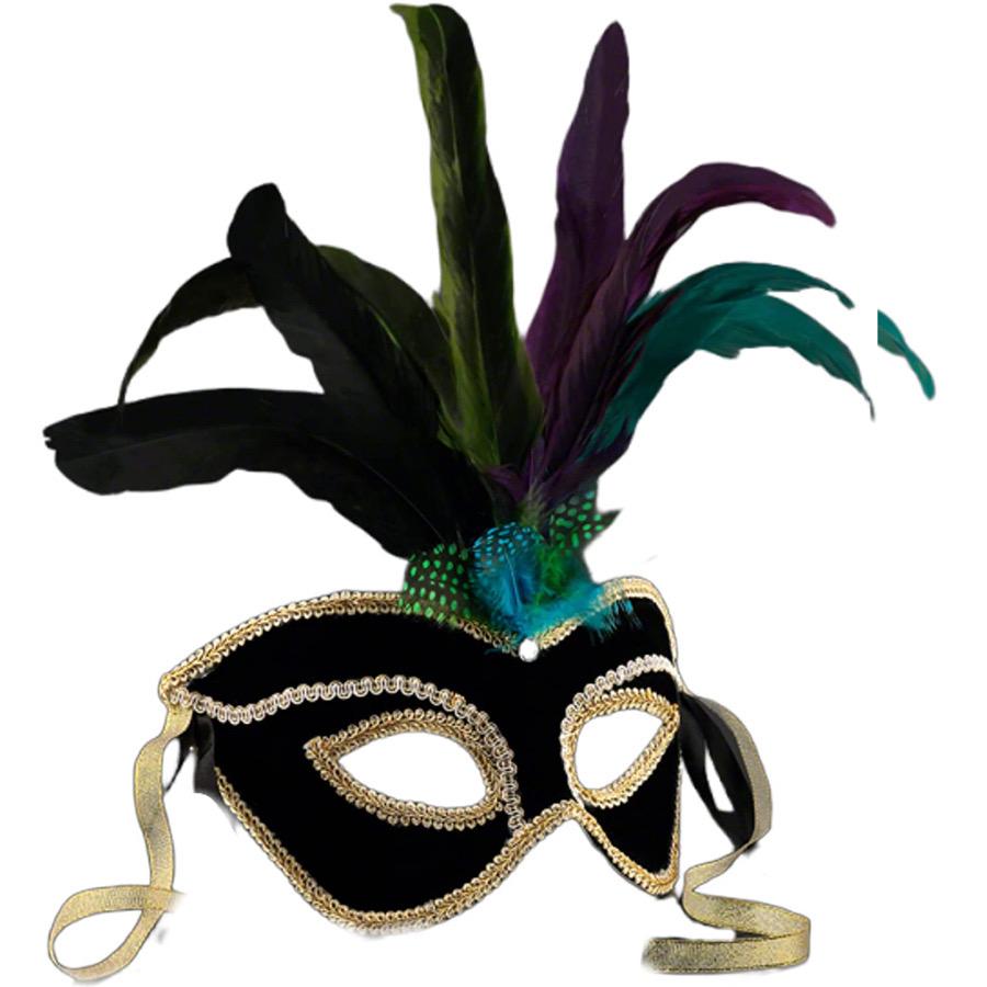 Velvet And Feather Unlit Carnival Mask All Products 4